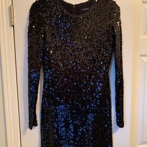 French Connection Black Sequin Dress